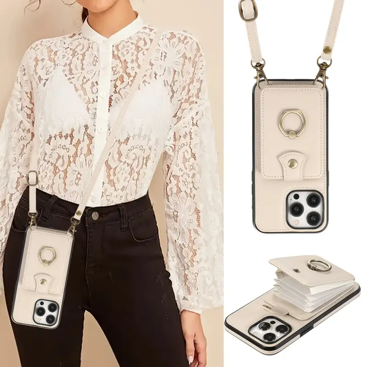 for iPhone 16e/ 16/ 15/ 14/ 13/ 12/ 11 Pro Max SE 2020/ SE 2022/ X/ XS/ XR/ XS Max 16 Plus 15 Plus 14 Plus 7 8 Plus Case Wallet with Card Holder, 360°Rotation Finger Ring Holder Kickstand, RFID Blocking Protective Shockproof Cover