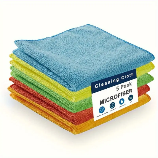 (50/20/10/5pcs) 1200-Wash Ultra-Fine Microfiber Cleaning Cloths | High-Performance, Super Absorbent & Streak-Free | Chemical-Free, Ideal for Car Washing & Jewelry Care Random color