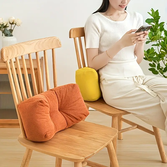 1pc Gorgeous Lumbar Pillow for Napping, Student Backrest Cushion, Chair Cushion, Office Sleeping Pillow